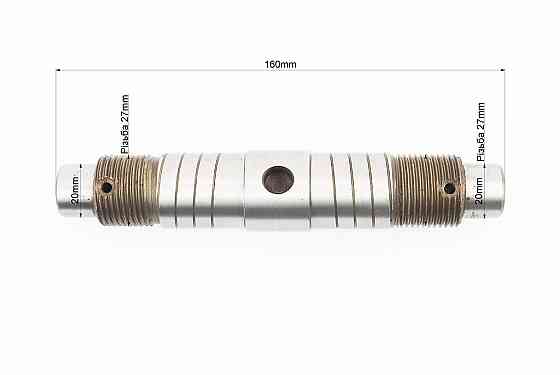 Вал КПП диференціала L-160mm, М27 + гайки-2шт, ZUBR Z-250 Бершадь