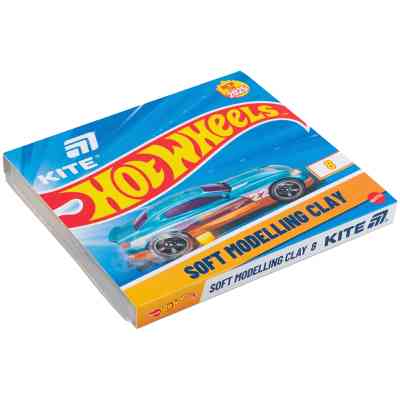 Пластилін Kite Hot Wheels восковий, 8 кольорів, 160 г (HW25-082) Вінниця