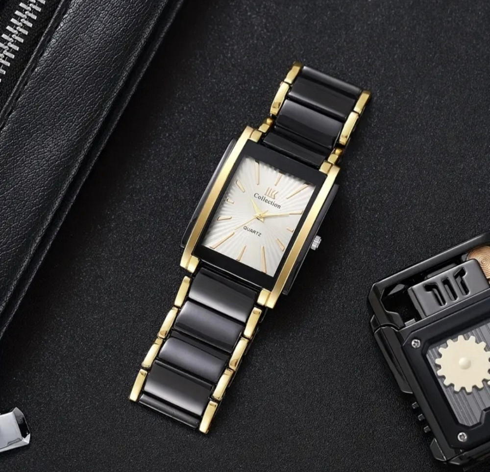 Чорний із золотистим чоловічий годинник Смела - изображение 5