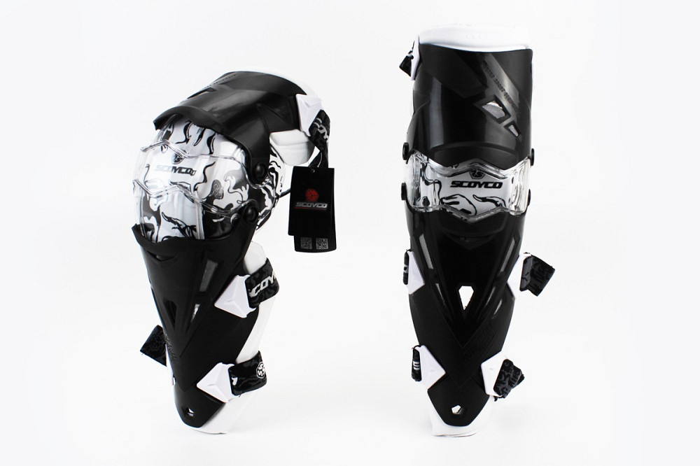 Наколінники захисні (коліно+гомілка) к-кт 2шт, Чорно-Білі Київ - фото 1