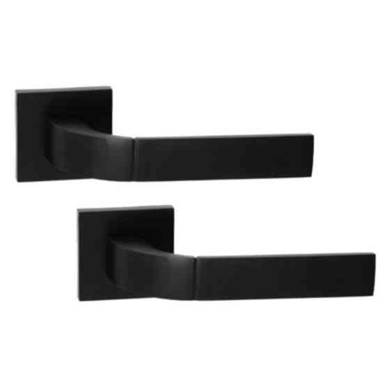 Ручка для дверей квадратной розетке Кедр Ультра 21.170 черный матовый Киев