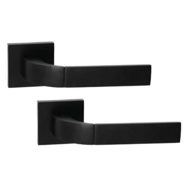 Ручка для дверей на квадратній розетці Кедр Ультра 21.170 чорний матовий Київ - фото 1