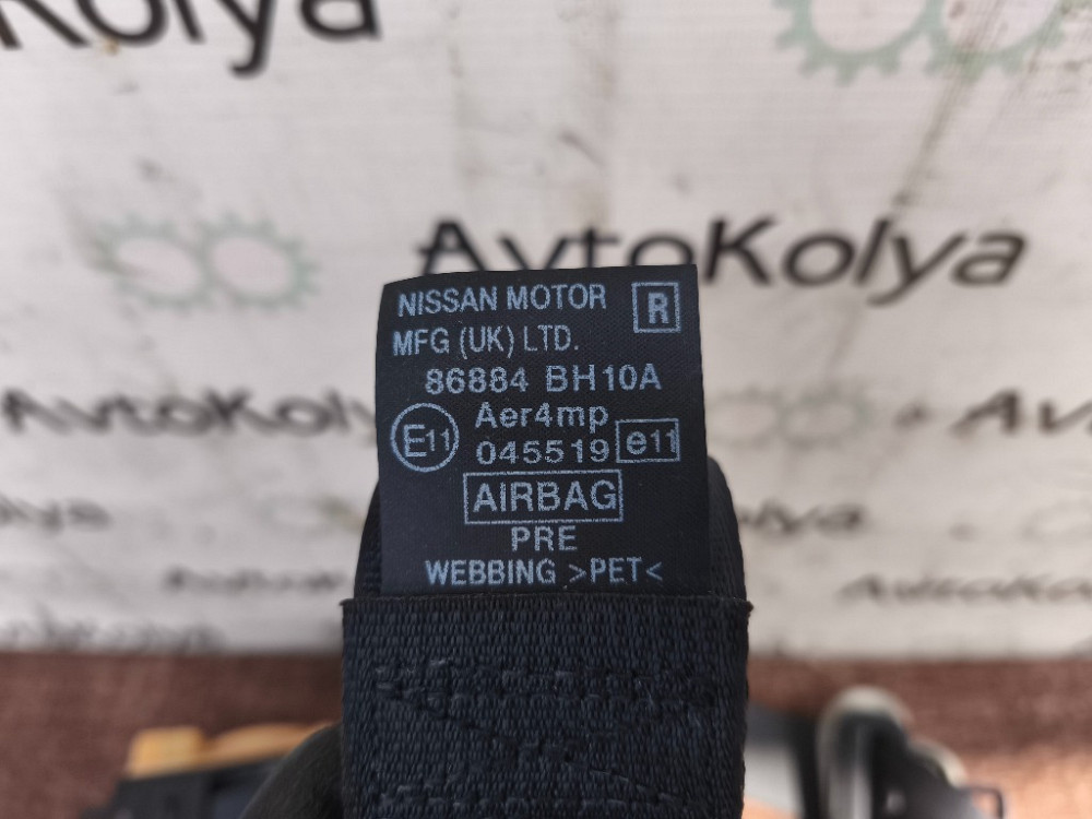 Ремінь безпеки передній правий Nissan Note E11 2005-2012 (86884-BH10A) Ковель - фото 3
