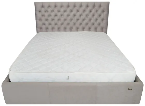 Кровать Двуспальная Cambridge VIP 160 х 190 см Amore 31 С дополнительной металлической цельносварной рамой Серый Киев