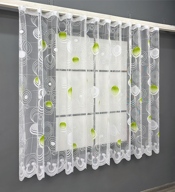 Тюль жаккард VR-Textil № 1882т Арка на кухню цвет белый 300х150 см (53-0080) Киев - изображение 1