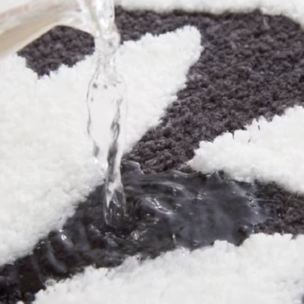 Коврик для ванной и душа коврик для ног в ванную комнату,микрофибра,атискользящий 40х60 см,серый с листьями Каменец-Подольский - изображение 2