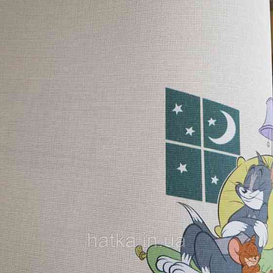 Шпалери вінілові на флізеліні AdaWall Ada Kids метрові дитячі Том і Джеррі сюжети на пісочному Київ