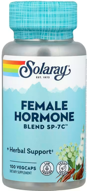 Рослинний комплекс Solaray Female Hormone Blend SP-7C, 100 вегетаріанських капсул Київ - фото 3