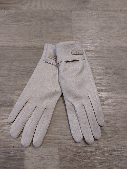 Перчатки сенсорные женские one size молочный Киев - изображение 3