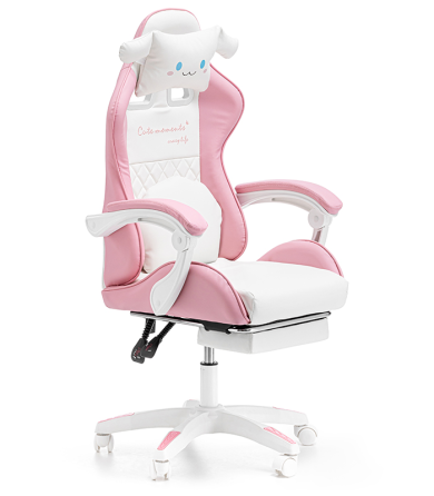 Дитяче геймерське крісло G892 з подушками та підставкою для ніг, Рожеве Київ