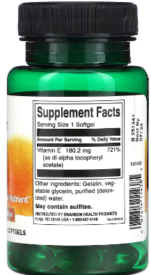 Витамина Е токоферолов Swanson Vitamin E 400iu 60 капс Киев