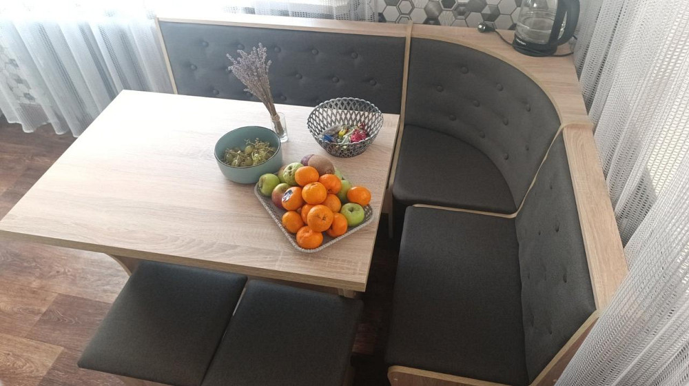 М'який кухонний куточок Сімейний Дуб самоа (Куток+стіл+2 табуретки) Львів - фото 5