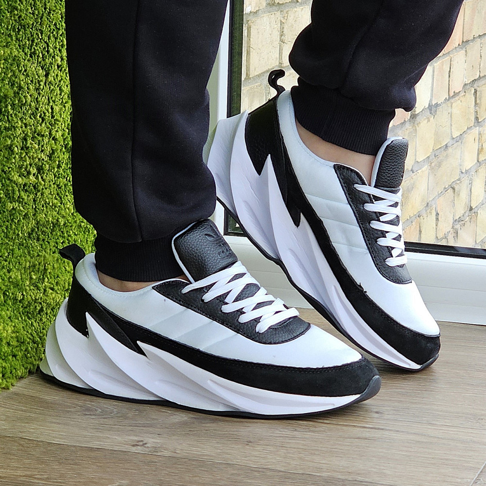 Термо Кросівки Adidas Білі Чоловічі Адідас Акули Чорні Єврозима (розміри: 41,42,43,44,45) Відео Огляд - 34-5 Дніпро - фото 9