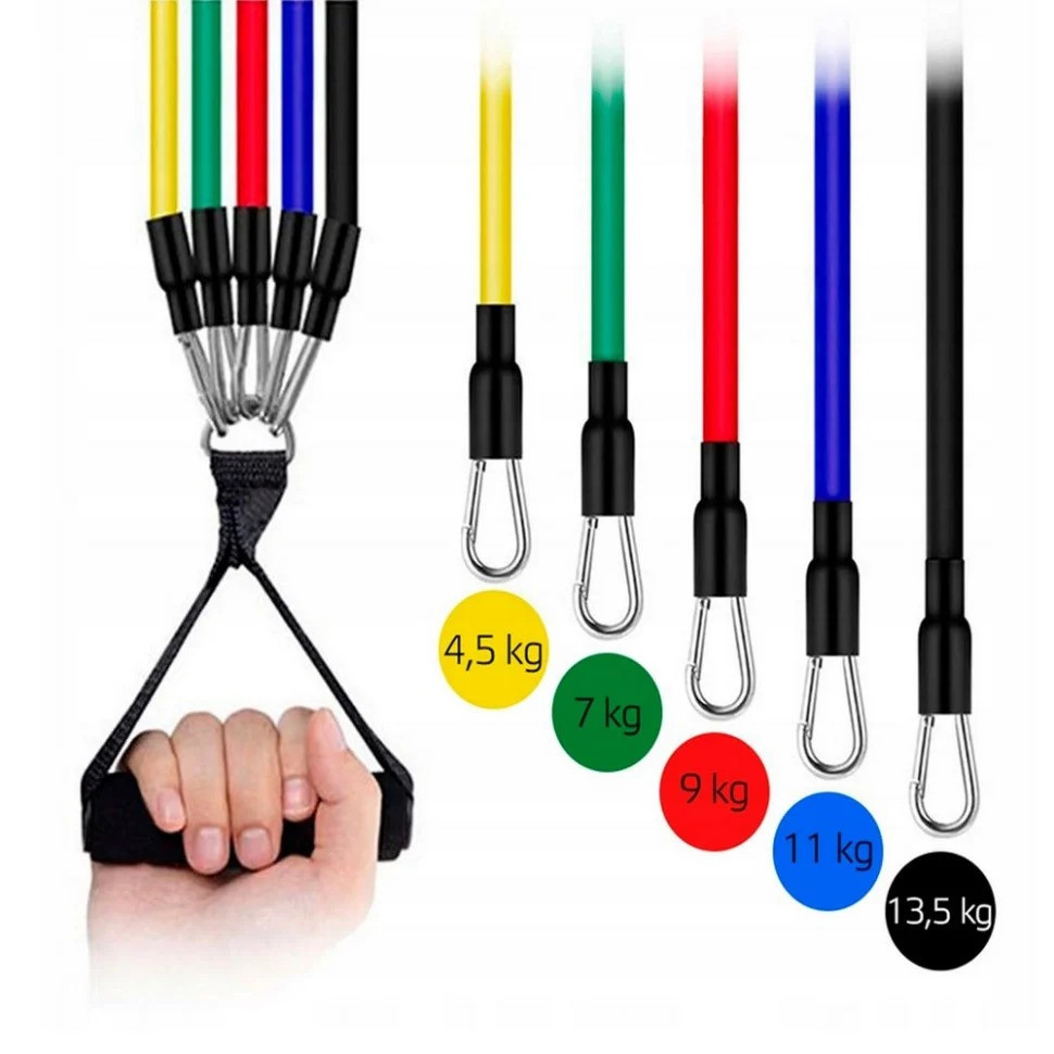 Набор эспандеров трубчатых силовых Power Strength Tube NE-PW-4, 5 шт Винница - изображение 2