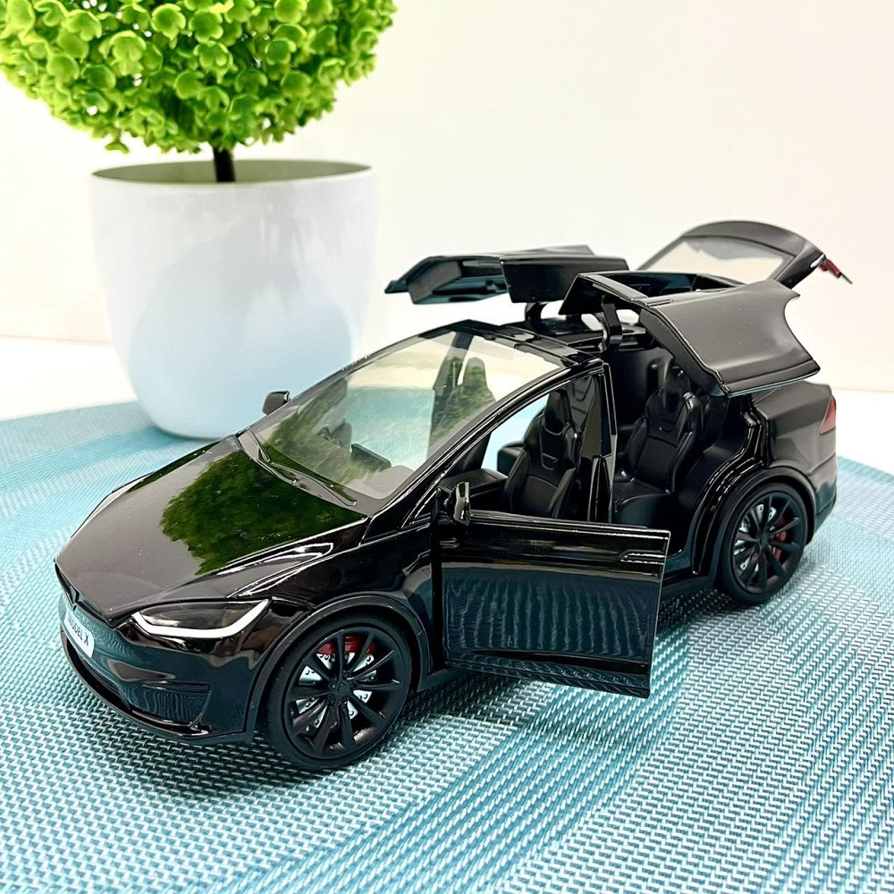 Машина Автосвіт Tesla Model X інерційна відчиняються двері капот багажник 17см Чорний (AP-2004) Чернигов - изображение 5