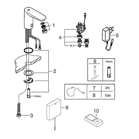 Змішувач безконтактний для раковини Grohe Euroeco Cosmopolitan E 36269000 Київ