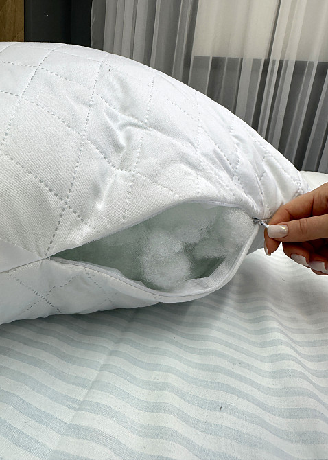 Подушка для сну гіпоалергенна Decorator Ultra Sonic 50x70х20 см, колір білий (84-094) Київ - фото 7