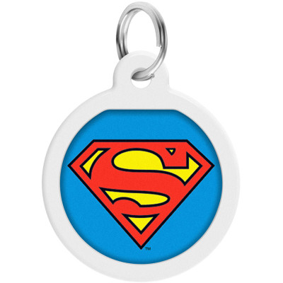 Адресник для тварин WAUDOG Smart ID з QR паспортом "Супермен-герой", коло 25 мм (0625-1009ru-eng) Вінниця - фото 1