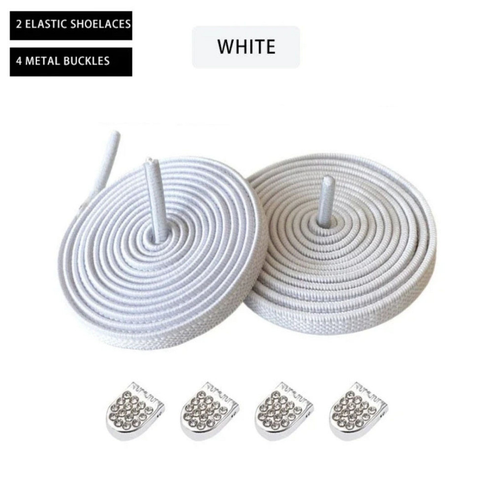 Еластичні шнурки без зав'язок з фіксаторами стрази Сміла - фото 4