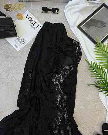 Жіноча трендова гіпюрова спідниця із шортами гіпюр (мереживо) Чорний, 46/48 Одеса