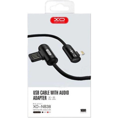 Дата кабель NB38 USB - Lightning + Lightning Audio 1.0m 2.4А Black XoKo (XO-NB38) Вінниця - фото 4