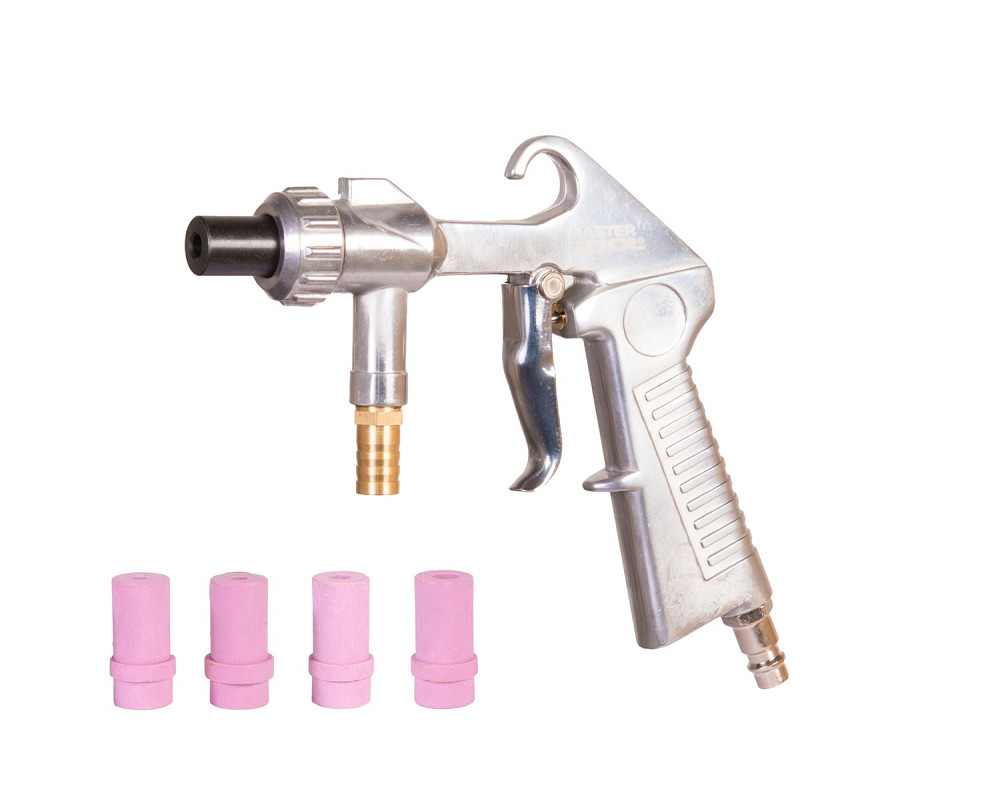MASTERTOOL Пневмопістолет піскоструминний MASTERTOOL з комплектом керамічних форсунок Ø 4,5/5/6 Коломия - фото 1