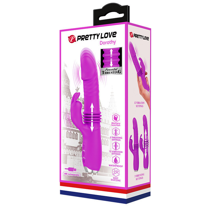 Вібратор Pretty Love Dorothy USB 3 Thrusting 12 Vibration Sex Aura Київ - фото 10