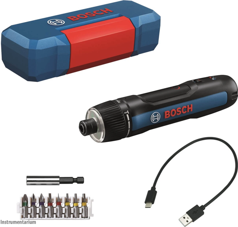 Професійна акумуляторна викрутка Bosch Professional GO 3 в кейсі з набором насадок Київ - фото 1