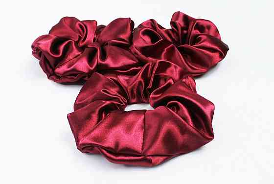 Набір резинок для волосся атласний Бордовий Харків