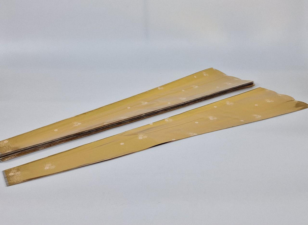 Конусне паковання під квіти h80/6низ/18верх метал золото (100 шт) візерунчастий (100 шт.) Харків - фото 1