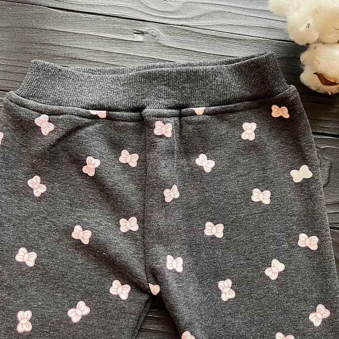Дитячі Лосіни для Дівчинки Сірі з Бантиками Lizi Kids 5-6 років (110-116 см) пакунок малюка Киев - изображение 3