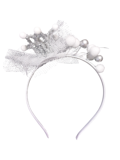 Обруч на новий рік із короною one size біло-сріблястий Київ - фото 1