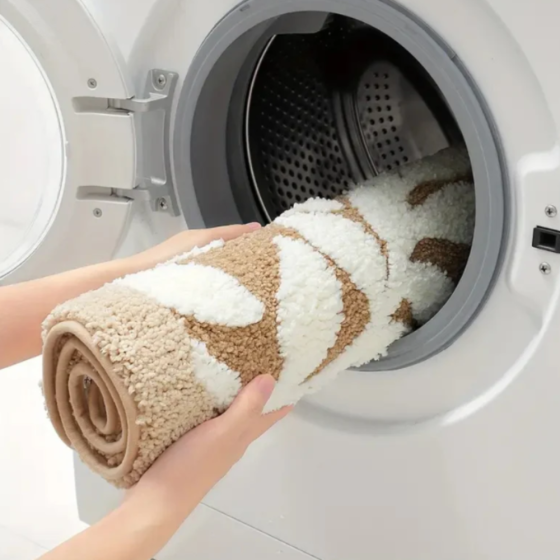 Коврик для ванной и душа коврик для ног в ванную комнату,микрофибра,атискользящий 40х60 см,жёлтый с листьями Кам'янець-Подільський