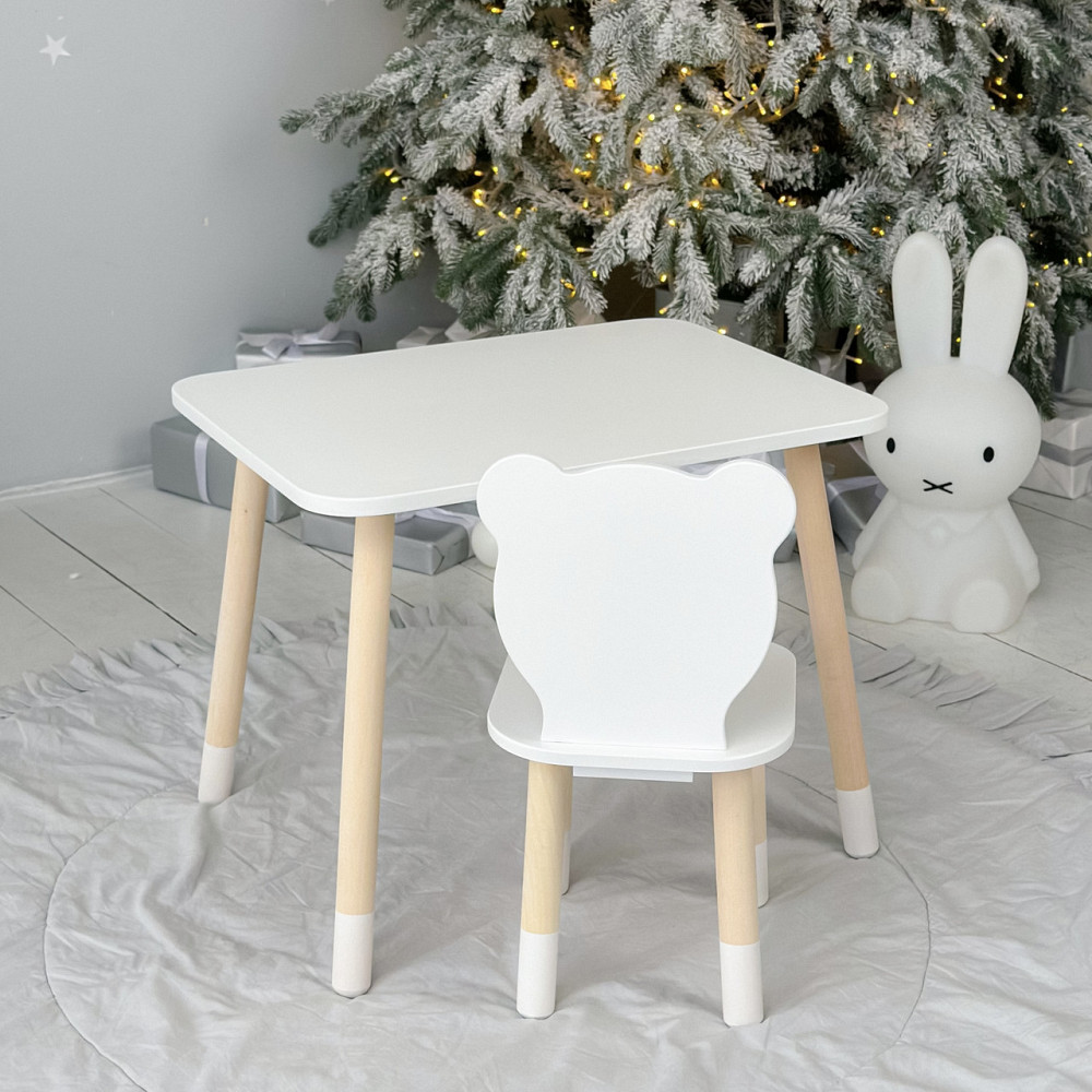 Детская красивая мебель столик и стульчик для ребенка, набор детской мебели столик и стульчик детский белый Киев - изображение 8