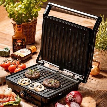 Гриль з притисканням для кухні, Сендвічниця бутербродів, Електричний гриль з регулюванням AH-42 Львів - фото 3