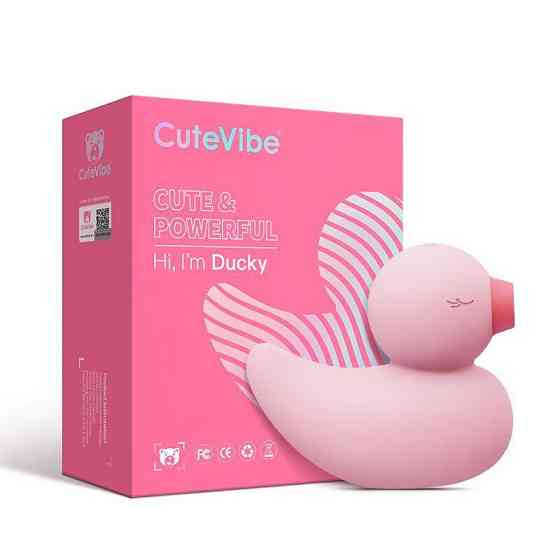 Вакуумний вібратор-качечка CuteVibe Ducky Pink Sex Aura Київ