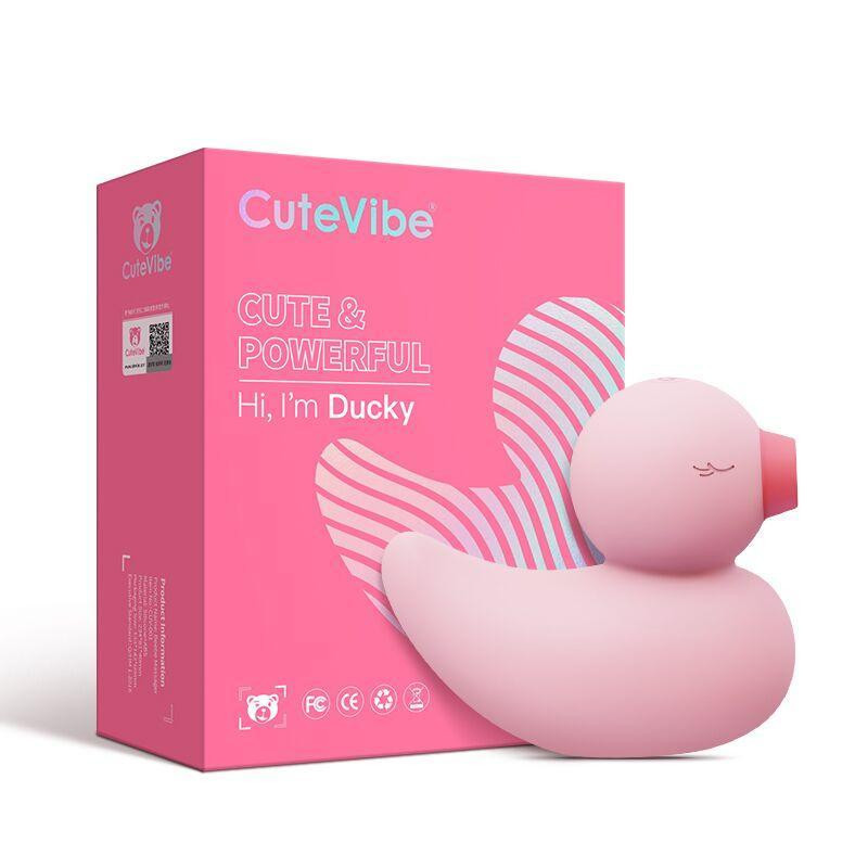 Вакуумний вібратор-качечка CuteVibe Ducky Pink Sex Aura Київ - фото 4