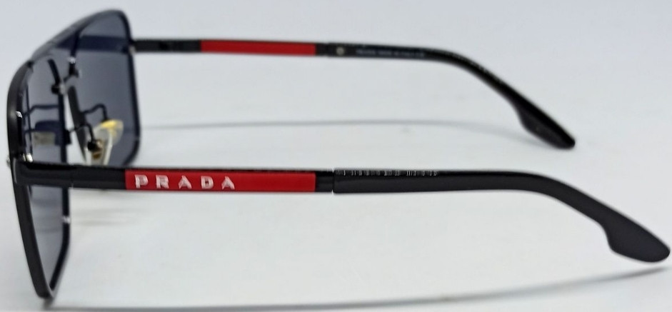 Брендовые очки маска черные однотонные с красными вставками. Киев - изображение 6