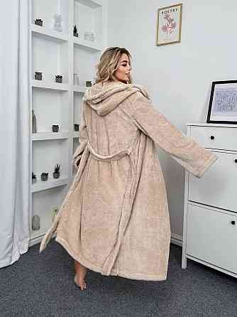 Жіночий теплий домашній махровий халат двостороння махра Одеса