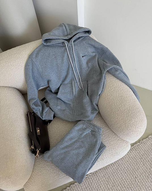 Жіночий повсякденний теплий костюм із тринитки на флісі Меланж, 42/46 Одеса - фото 1