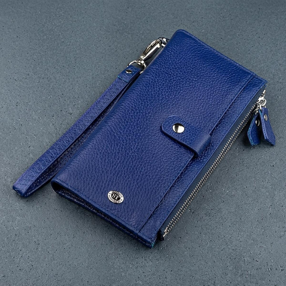 Гаманець жіночий ST Leather 18416 (ST420) з ременем на зап'ястя Синій Київ - фото 8