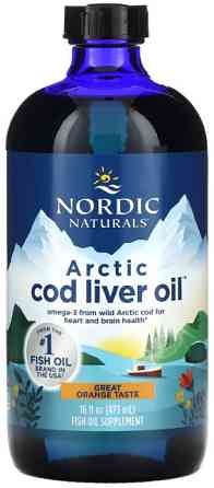 Рыбий жир из печени трески Nordic Naturals Cod Liver Oil 473 мл Апельсин Киев
