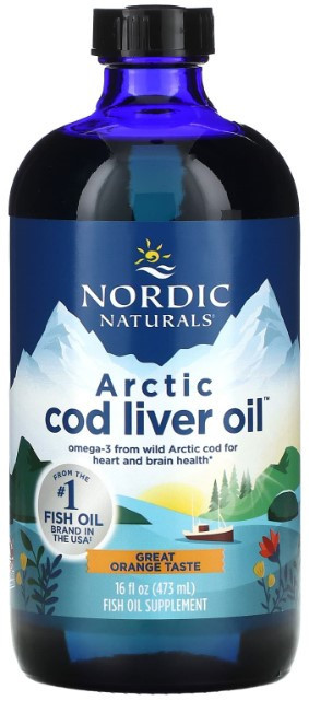 Рыбий жир из печени трески Nordic Naturals Cod Liver Oil 473 мл Апельсин Киев - изображение 1