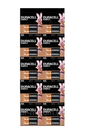 Батарейка пальчик AA DURACELL MN1500 LR06  2х10 шт планшетка Рівне
