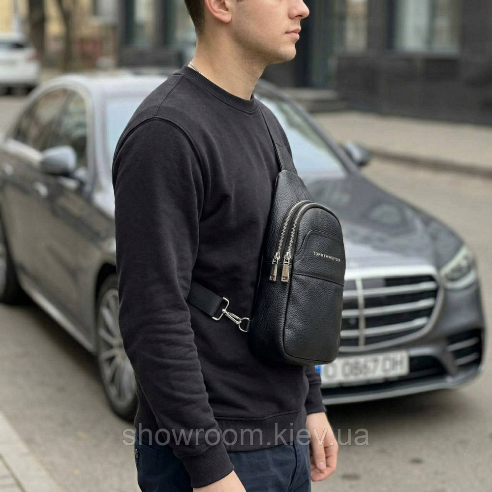 Мужская сумка на грудь (слинг), бананка Tommy Hilfiger (2325-3) LUX Киев - изображение 6