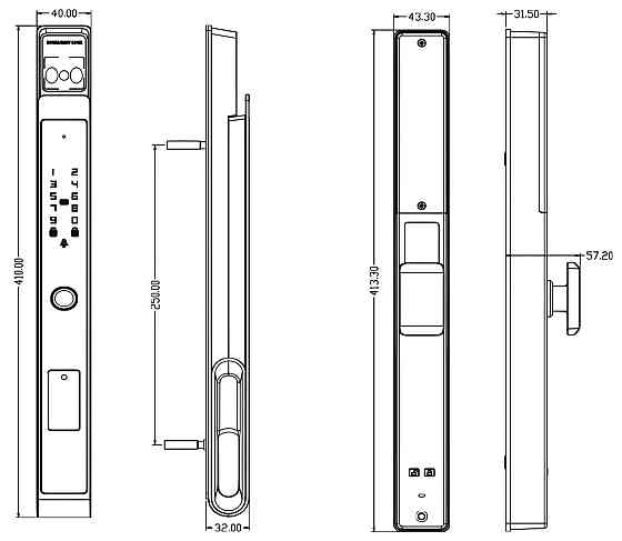 Моторний смарт-замок з Face-ID PES Gladiator Київ