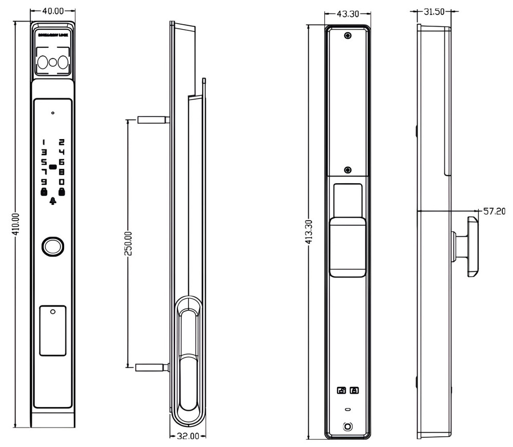 Моторный смарт-замок с Face-ID PES Gladiator Киев - изображение 2