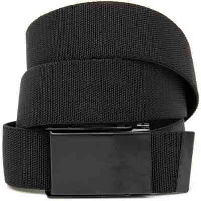 Ремень Vintage Текстильный с черной пряжкой Черный (20530) Винница