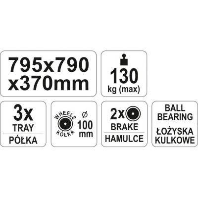 Тележка для инструмента Yato YT-55210 Винница - изображение 6