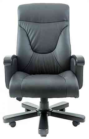 Офісне Крісло Керівника Richman Boss Шкіра Комбо Lux Wood М3 MultiBlock Чорний Дніпро